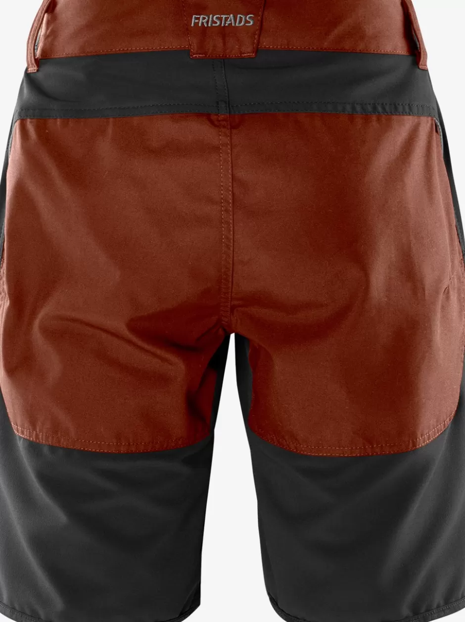 Sale Fristads Carbon Semistretch Outdoor Shorts, Dame Rustrød/Sort - 399
