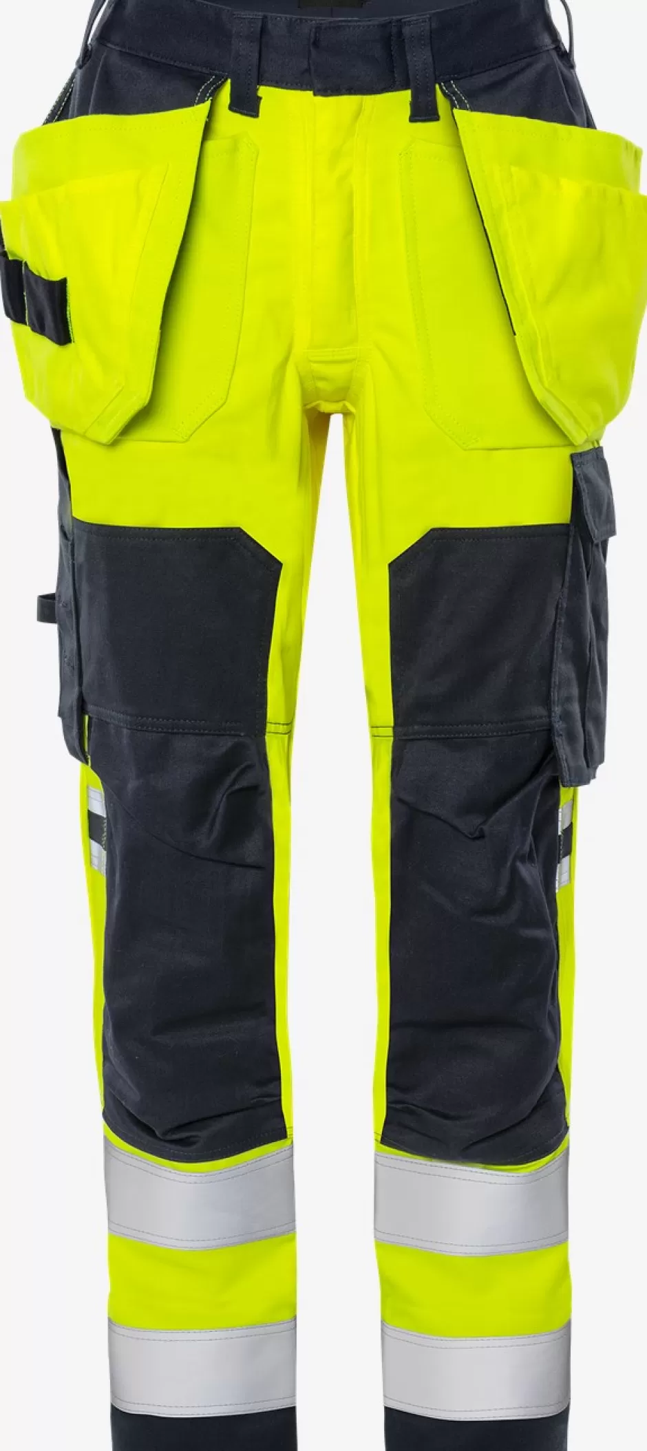 Discount Fristads Flamestat High Vis Håndværker Stretch Bukser Klasse 2 Dame 2164 ATHF Hi-Vis gul/Marine - 171