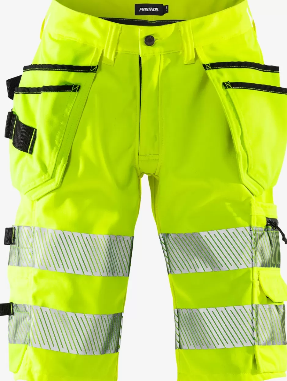 Discount Fristads Hi Vis Stretch Shorts Dame Kl 1 2529 PLU Hi-Vis gul - 130